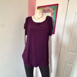 PerSeption Concept Deep Purple Blouse